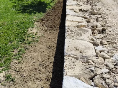 Création d’un enrochement à Rauzan (33420)
