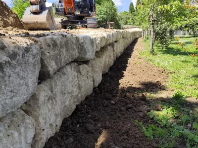 Création d’un enrochement à Rauzan (33420)